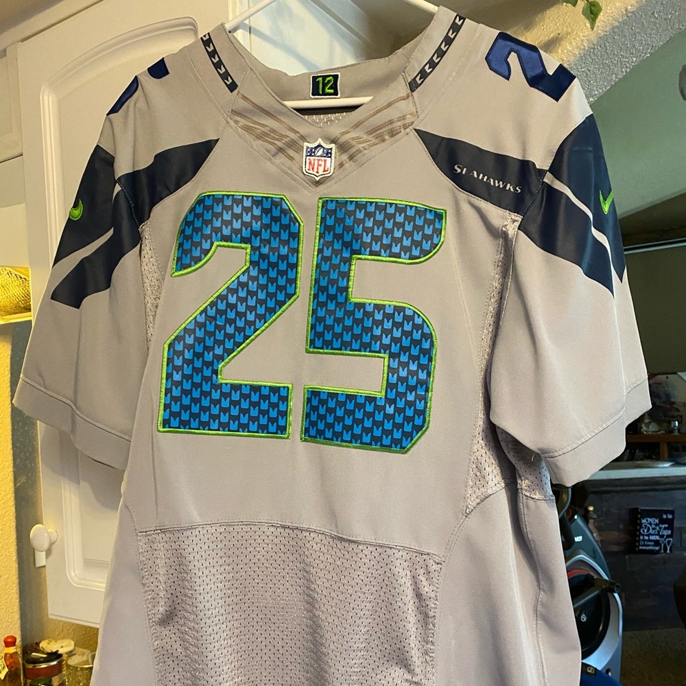 Seattle Seahawks XL R. Sherman Gray Jersey